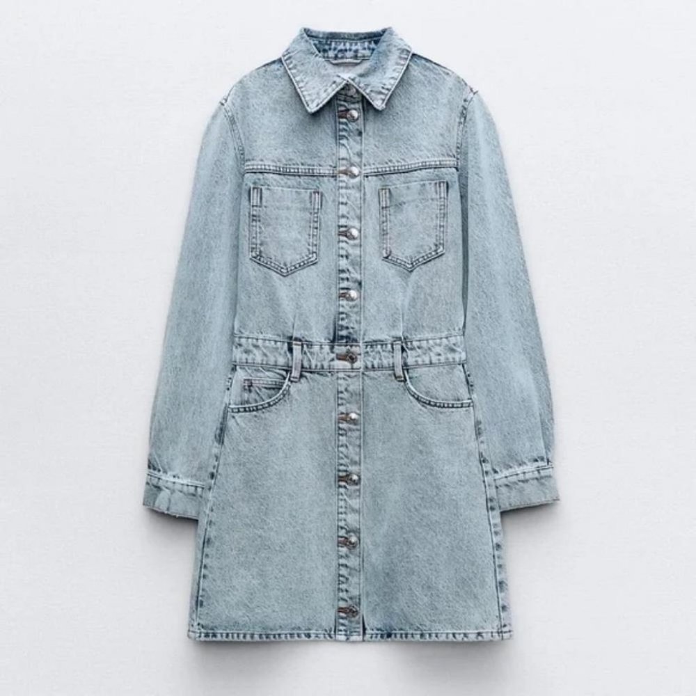 ZARA Z1975 DENIM MINI DRESS